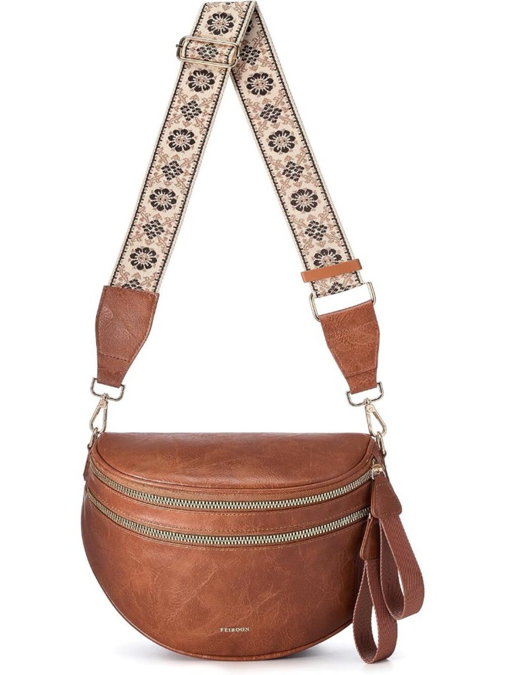 Spacious Leather Crossbody Bag Bum Bag Handbags Wallets Purses Trendy Shoulder B